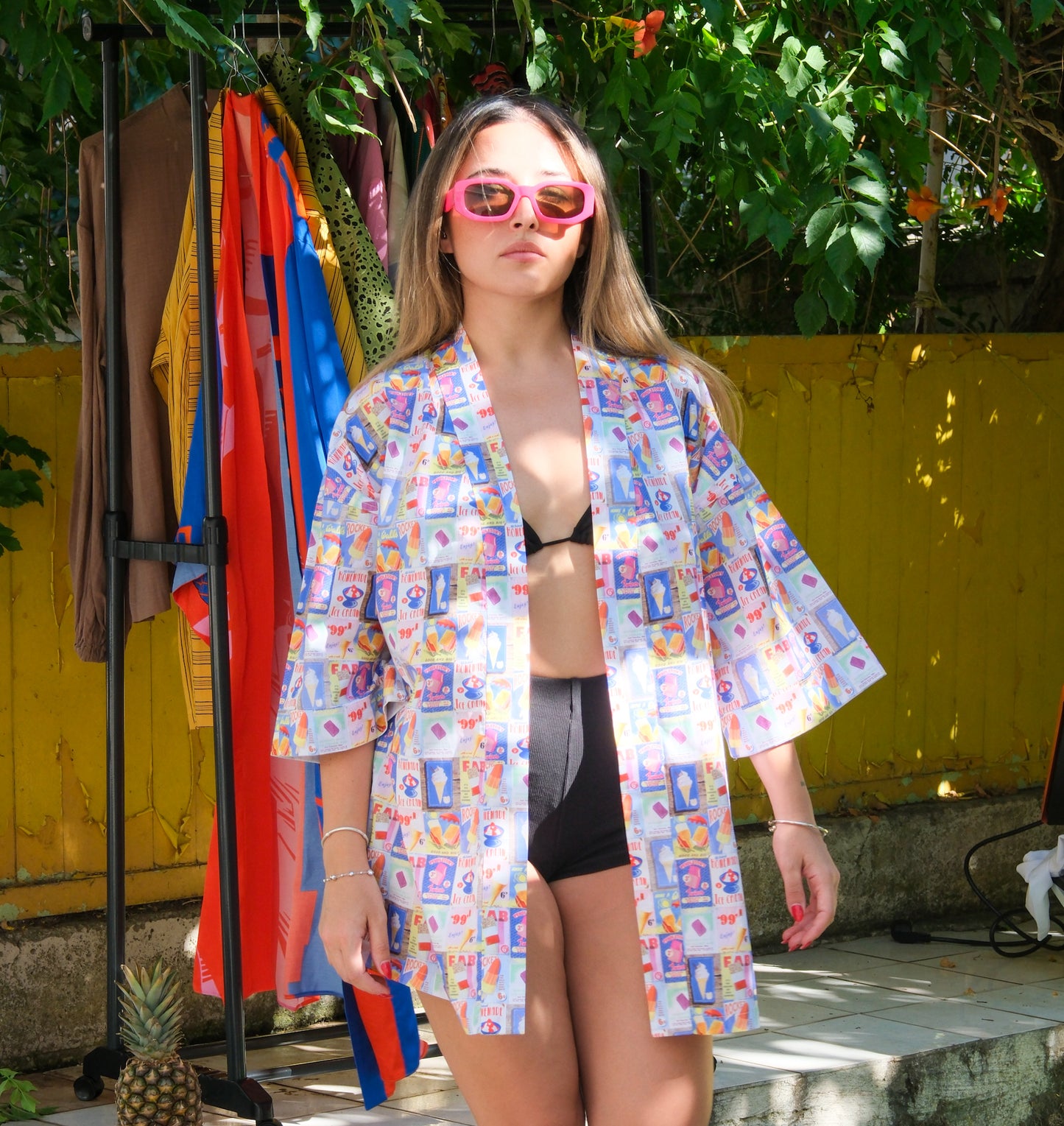 Sweet & Bold – Pastel Dondurma Desenli Kimono