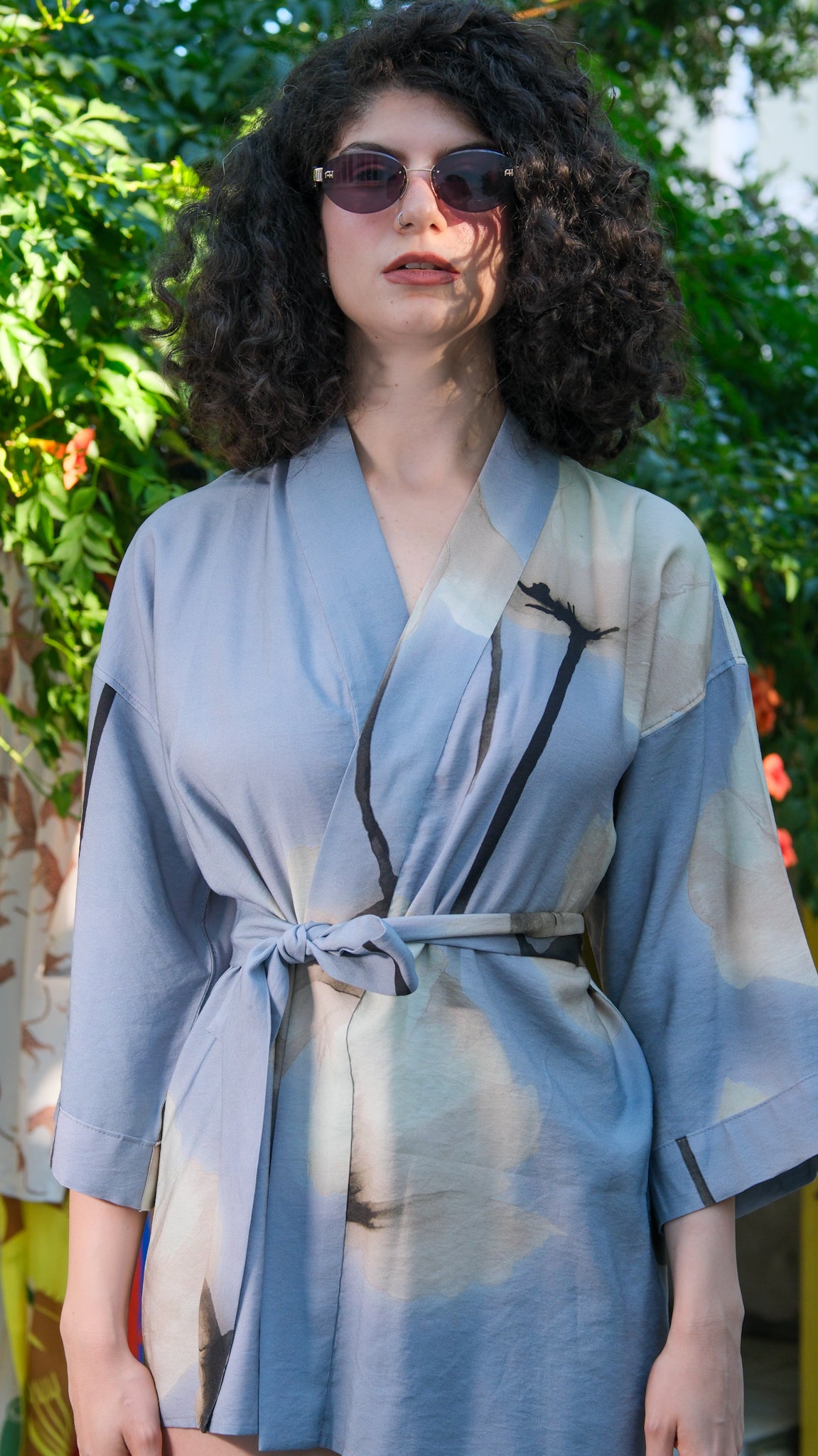 Cloud Nine Kimono – Mavi Desenli Oversize