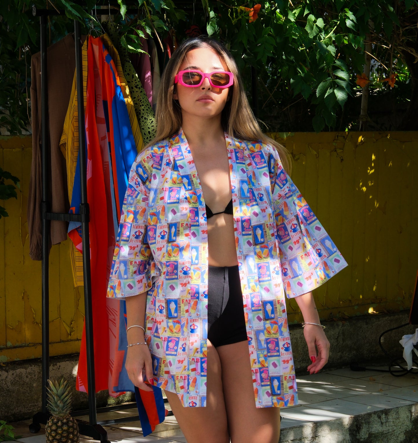 Sweet & Bold – Pastel Dondurma Desenli Kimono