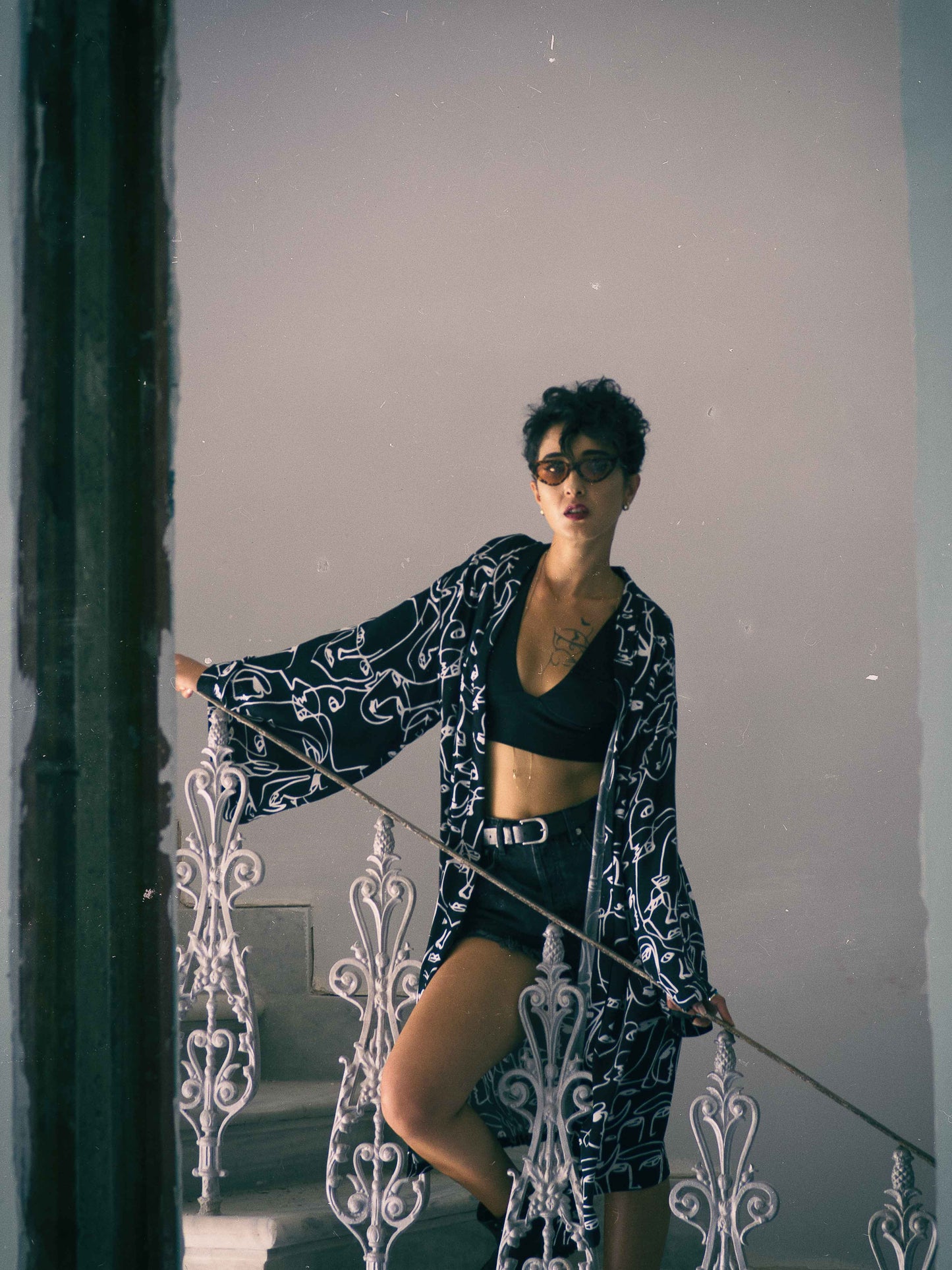 Faces Kimono Siyah