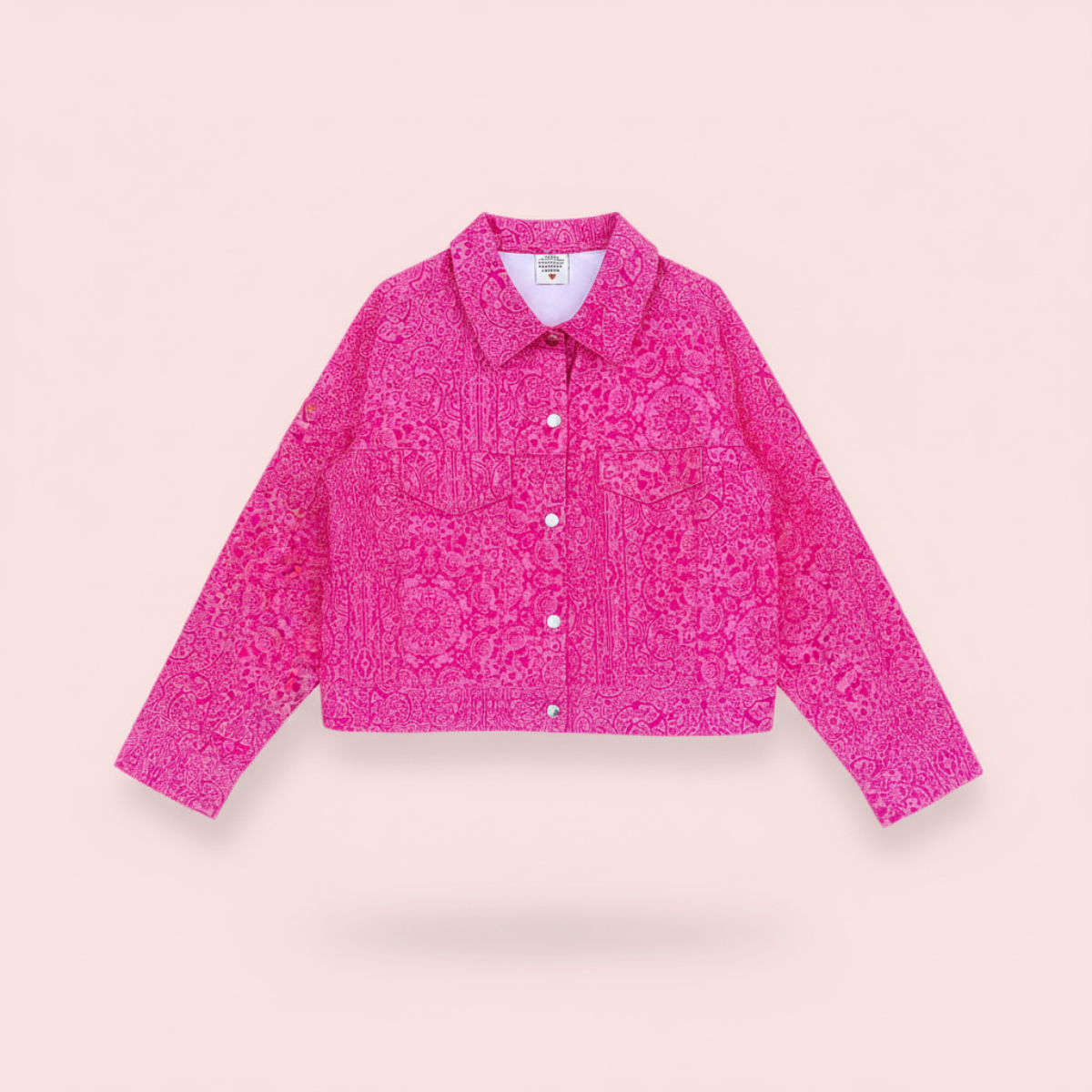 Lola – Hot Pink Canvas Ceket