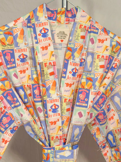 Sweet & Bold – Pastel Dondurma Desenli Kimono