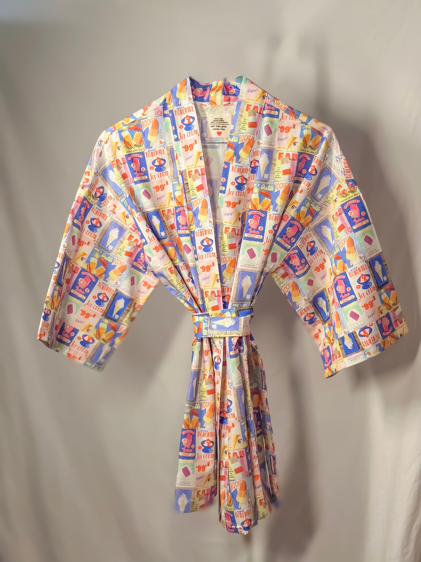Sweet & Bold – Pastel Dondurma Desenli Kimono