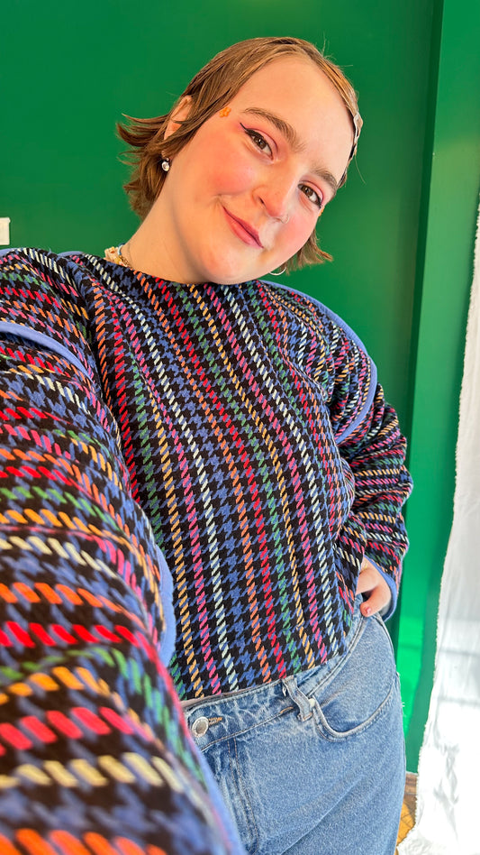 Maya — Renkli Bağcık Detaylı Dokuma Ceket