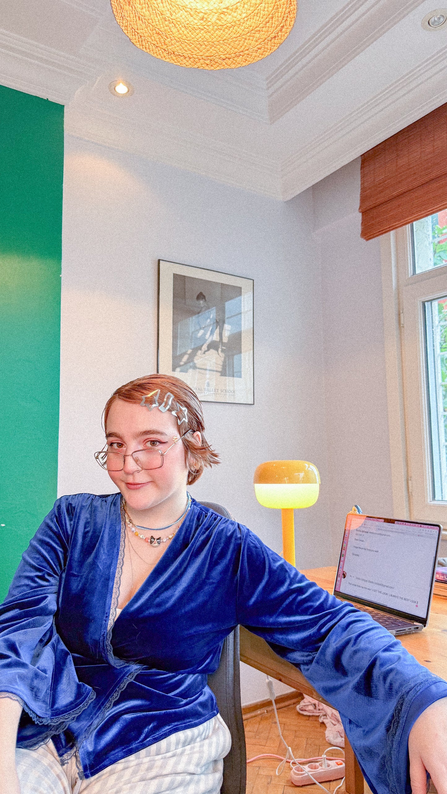 Maya Kadife Wrap Top Midnight Blue