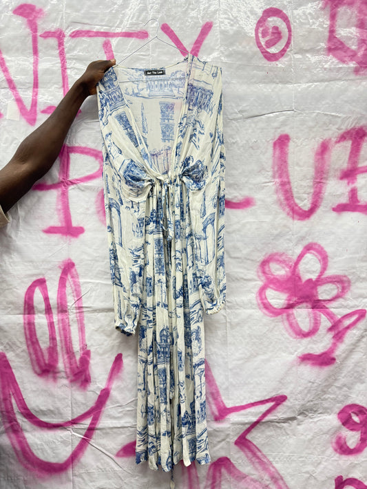 Ada Vakti Kimono – Tropikal Desenli Oversize