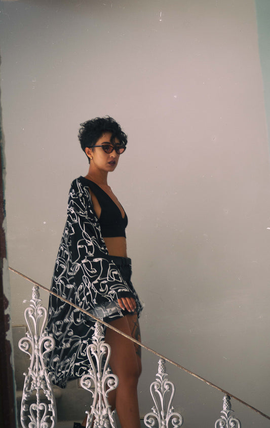 Faces Kimono Siyah